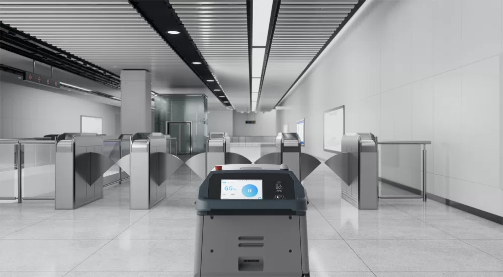 Glisse à travers les portes-Construit pour les centres de transport